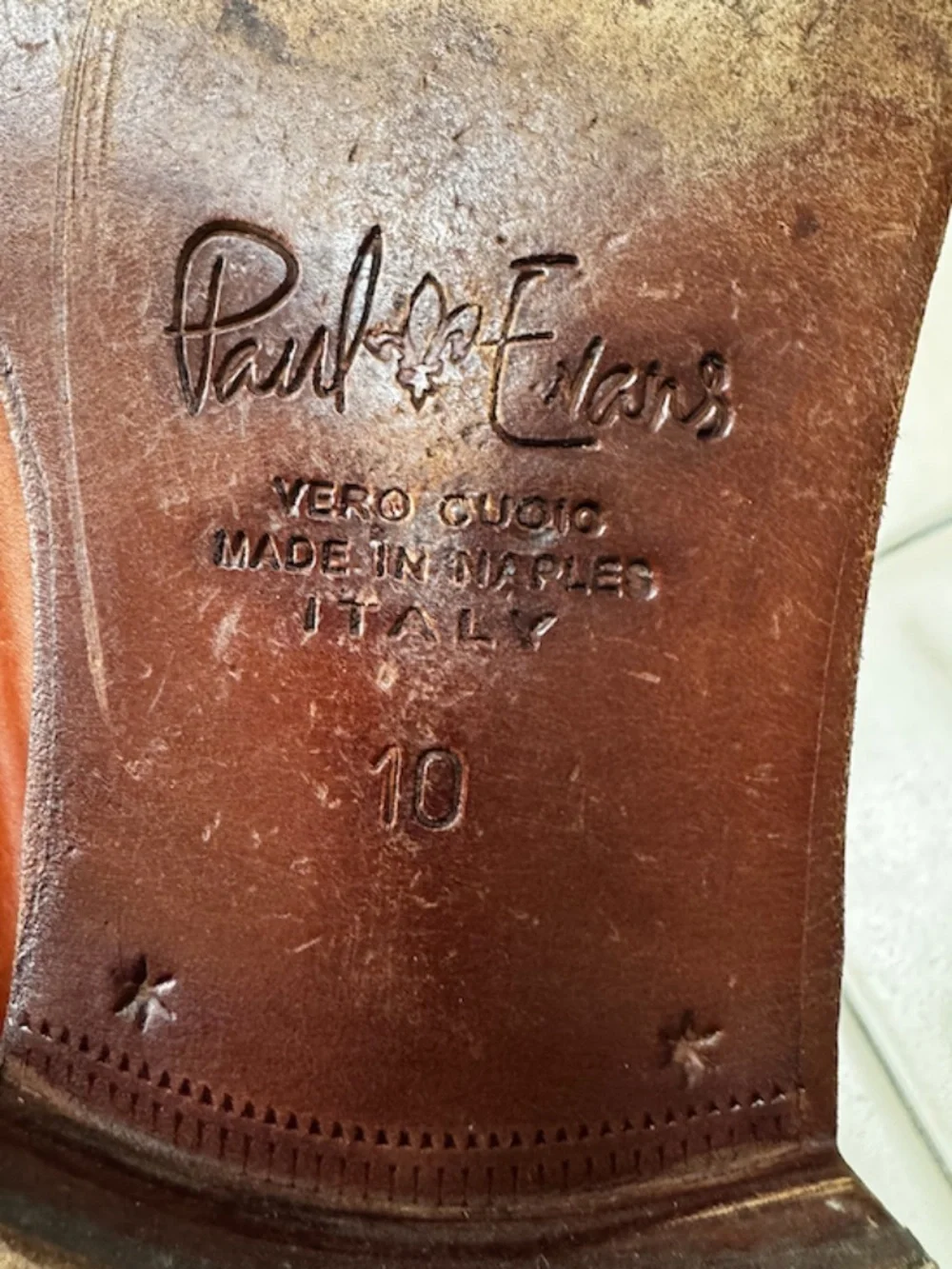 Paul Evans Double Monk Strap Brown Leather Shoes in Size 10
